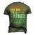 Its Not A Dad Bod Its A Father Figure Men Vintage Men's 3D T-Shirt Back Print Army Green