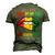 July 4Th Didnt Set Me Free Juneteenth Is My Independence Day V2 Men's 3D T-shirt Back Print Army Green