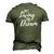 Just Living The Dreaminspirational Quote Men's 3D T-Shirt Back Print Army Green