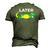 Later Gator With Cute Smiling Alligator Saying Goodbye Men's 3D T-Shirt Back Print Army Green