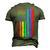 Lgbtq American Flag Pride Rainbow Gay Lesbian Bi Transgender Men's 3D T-Shirt Back Print Army Green