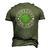Luckiest Dad Ever Shamrocks Lucky Father St Patricks Day Men's 3D T-Shirt Back Print Army Green