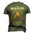 Marini Name Shirt Marini Family Name V4 Men's 3D Print Graphic Crewneck Short Sleeve T-shirt Army Green