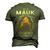 As A Mauk I Have A 3 Sides And The Side You Never Want To See Men's 3D T-shirt Back Print Army Green