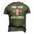 Mind Your Own Uterus Reproductive Rights Feminist Men's 3D T-Shirt Back Print Army Green