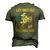 Motorcycle Let Dirt Fly And Freedom Ring Independence Day Men's 3D T-Shirt Back Print Army Green