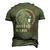 Native American Hustle Hard Urban Gang Ster Clothing Men's 3D T-Shirt Back Print Army Green