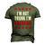 Im Not Drunk Im American 4Th Of July Tee Men's 3D T-Shirt Back Print Army Green