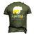 Mens Papa Bear Gold Ribbon Childhood Cancer Awareness Men's 3D T-Shirt Back Print Army Green