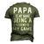 Papa Is My Name Being A Legend Is My Game Papa T-Shirt Fathers Day Gift Men's 3D Print Graphic Crewneck Short Sleeve T-shirt Army Green