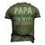 Papa The Man The Myth The Legend Fathers Day Gift Men's 3D Print Graphic Crewneck Short Sleeve T-shirt Army Green
