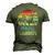 Papasaurus Rex Dinosaur Papa Saurus Matching Men's 3D T-Shirt Back Print Army Green