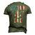 Mens Patriotic Captain Dad American Flag Boat Owner 4Th Of July Men's 3D T-shirt Back Print Army Green