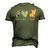 Peace Love Corgi Funny Corgi Dog Lover Pumpkin Fall Season Men's 3D Print Graphic Crewneck Short Sleeve T-shirt Army Green