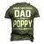 Poppy Grandpa I Have Two Titles Dad And Poppy Men's 3D T-shirt Back Print Army Green