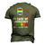Pride Month Rainbow Is My Blood Type Lgbt Flag Men's 3D T-Shirt Back Print Army Green