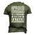 Womens Im The Proud Daughter Of A Freaking Awesome Father Men's 3D T-Shirt Back Print Army Green