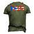 Mens Puerto Rico Flag Fathers Day Patriotic Puerto Rican Pride Raglan Baseball Tee Men's 3D T-Shirt Back Print Army Green