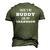 Theres No Buddy Like My Grandson Matching Grandpa Men's 3D T-Shirt Back Print Army Green