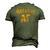 Retro Abrasive Af Men's 3D T-Shirt Back Print Army Green