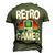 Retro Gaming Video Gamer Gaming Men's 3D T-shirt Back Print Army Green