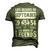 September 1954 Birthday Life Begins In September 1954 Men's 3D T-shirt Back Print Army Green