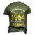September 1954 Birthday Life Begins In September 1954 V2 Men's 3D T-shirt Back Print Army Green