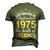 September 1975 Birthday Life Begins In September 1975 V2 Men's 3D T-shirt Back Print Army Green