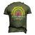 Speech Language Pathologist Rainbow Speech Therapy Slp V2 Men's 3D T-Shirt Back Print Army Green