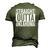 Straight Outta Oklahoma United States Men's 3D T-Shirt Back Print Army Green