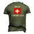 Swiss Drinking Team National Pride Men's 3D T-Shirt Back Print Army Green