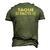 Tague Name Tague Facts Men's 3D T-shirt Back Print Army Green