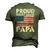 Us Coast Guard Uscg American Flag Coast Guard Papa Men's 3D T-Shirt Back Print Army Green