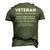 Veteran Definition Funny Proud Veteran Military Meaning T-Shirt Men's 3D Print Graphic Crewneck Short Sleeve T-shirt Army Green