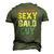 Vintage Just Another Sexy Bald Guy Men's 3D T-Shirt Back Print Army Green