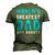 Worlds Greatest Dad Any Doubt Fathers Day T Shirts Men's 3D Print Graphic Crewneck Short Sleeve T-shirt Army Green
