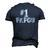 1 Papou Number One Sports Fathers Day Men's 3D T-Shirt Back Print Navy Blue