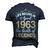 April 1963 Birthday Life Begins In April 1963 V2 Men's 3D T-shirt Back Print Navy Blue