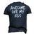 Awesome Like My Kids Mom Dad Men's 3D T-Shirt Back Print Navy Blue
