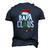 Bapa Claus Christmas Matching Pajama Xmas Men's 3D T-Shirt Back Print Navy Blue