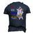 Bbq Beer Freedom Pig American Flag Men's 3D T-Shirt Back Print Navy Blue