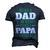 Being A Dadis An Honor Being A Papa Papa T-Shirt Fathers Day Gift Men's 3D Print Graphic Crewneck Short Sleeve T-shirt Navy Blue