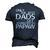 Only The Best Dads Get Promoted To Papaw Men's 3D T-Shirt Back Print Navy Blue