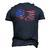 Bigfoot American Flag Sasquatch 4Th July Men's 3D T-Shirt Back Print Navy Blue