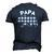 Mens Black And White Buffalo Plaid Papa Bear Christmas Pajama Men's 3D T-Shirt Back Print Navy Blue