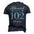 Blessed By God For 102 Years Old 102Nd Birthday Party Cute Men's 3D T-shirt Back Print Navy Blue