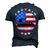 Mens Captain Dad Pontoon Boat Retro Us Flag 4Th Of July Boating Men's 3D T-shirt Back Print Navy Blue