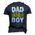 Dad Of The Bday Boy Construction Bday Party Hat Men Men's 3D T-Shirt Back Print Navy Blue