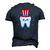 Dental Tooth Uncle Sam Hat 4Th Of July Usa Flag Dentist Men's 3D T-Shirt Back Print Navy Blue