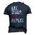 Eat Sleep Fly Repeat Aviation Pilot Vintage Distressed Men's 3D T-Shirt Back Print Navy Blue